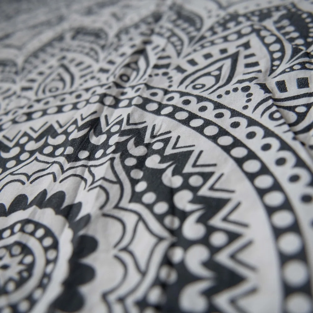 Floral Mandala Print Boho Tapestry Wall Hanging
